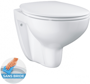 Grohe Bau Ceramic WC suspendu sans bride, blanc alpin (39351000)