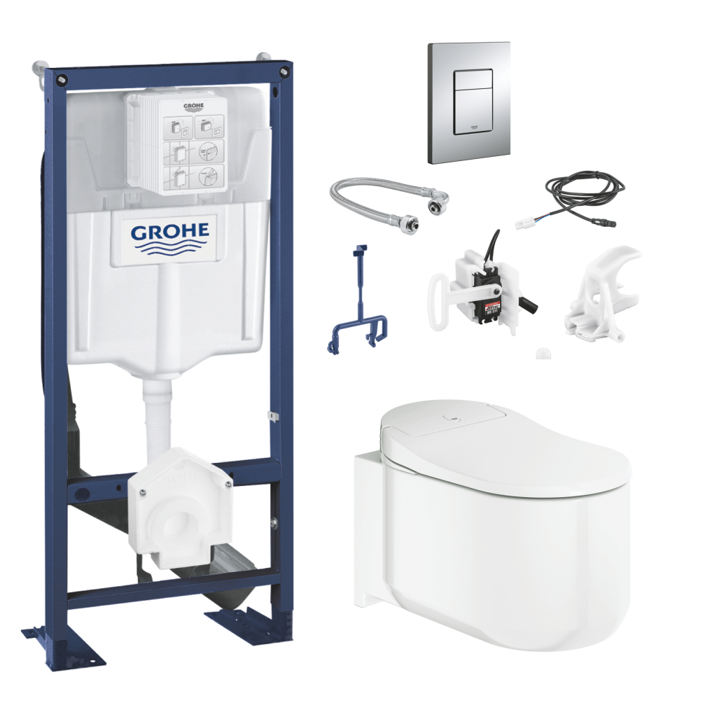 Mecanisme de chasse d eau wc suspendu grohe - Cdiscount